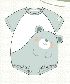 Bộ bodysuit dài tay be phối cam kèm mũ bí ngô