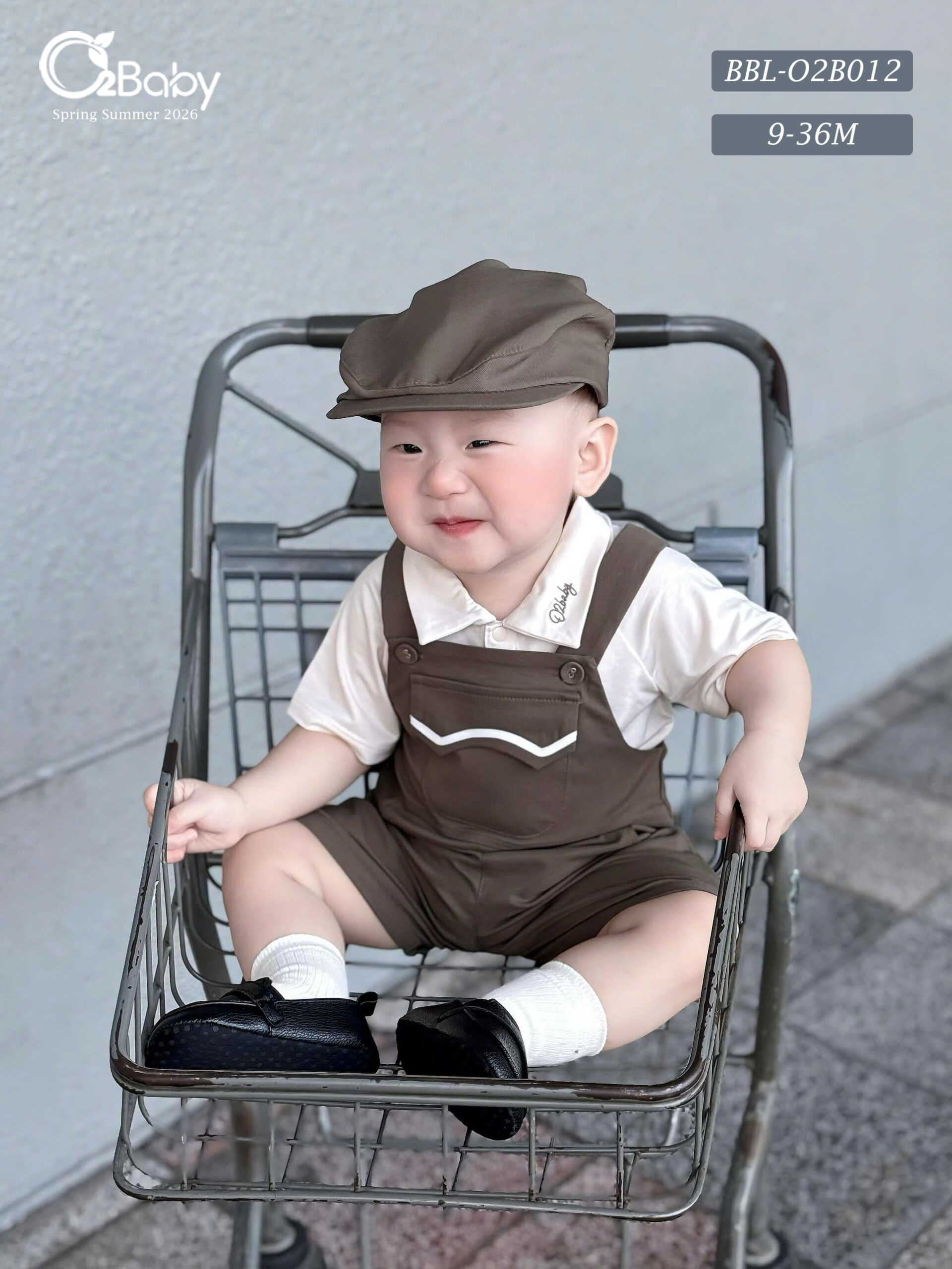 Bộ Áo + Yếm Cộc Tay Bé Trai Kèm Nón (9-36M) - Ảnh 8