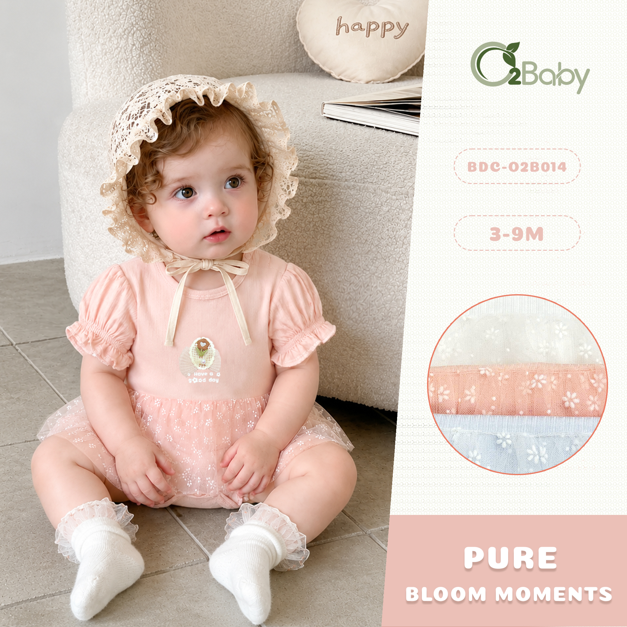 Body Cài Vai Cộc Tay (3-9M)