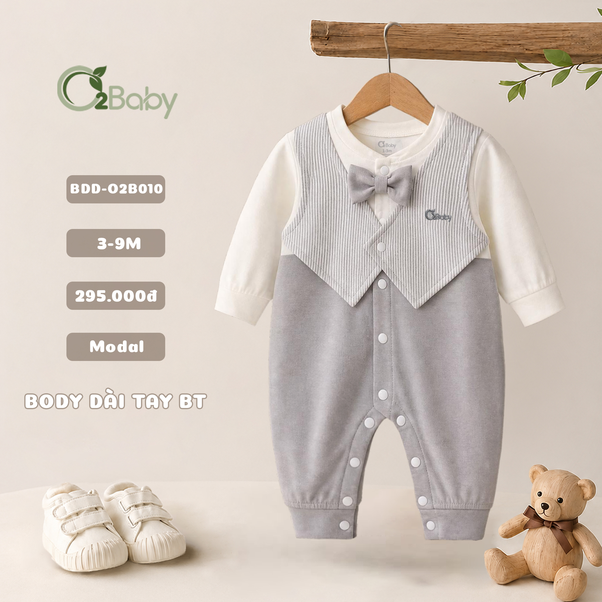 Body Dài Tay Bé Trai (3-9M) - Ảnh 4