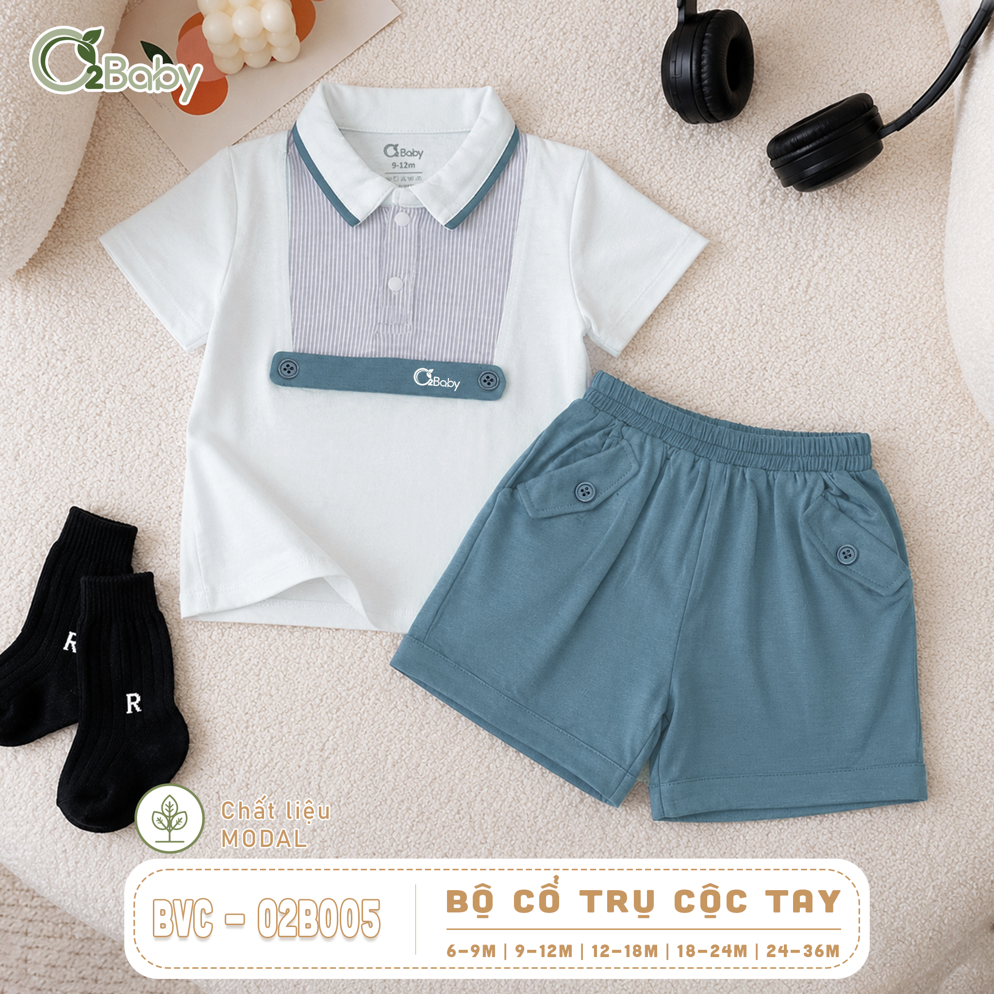 Bộ Cổ Trụ Cộc Tay (9-36M) - Ảnh 4