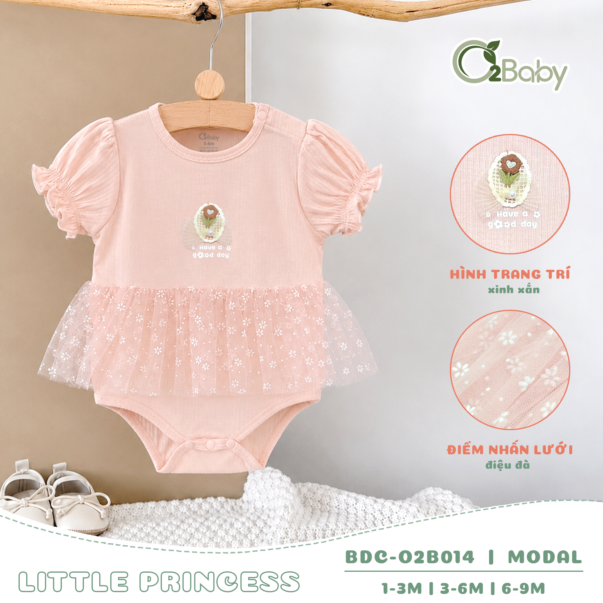 Body Cài Vai Cộc Tay (3-9M) - Ảnh 3