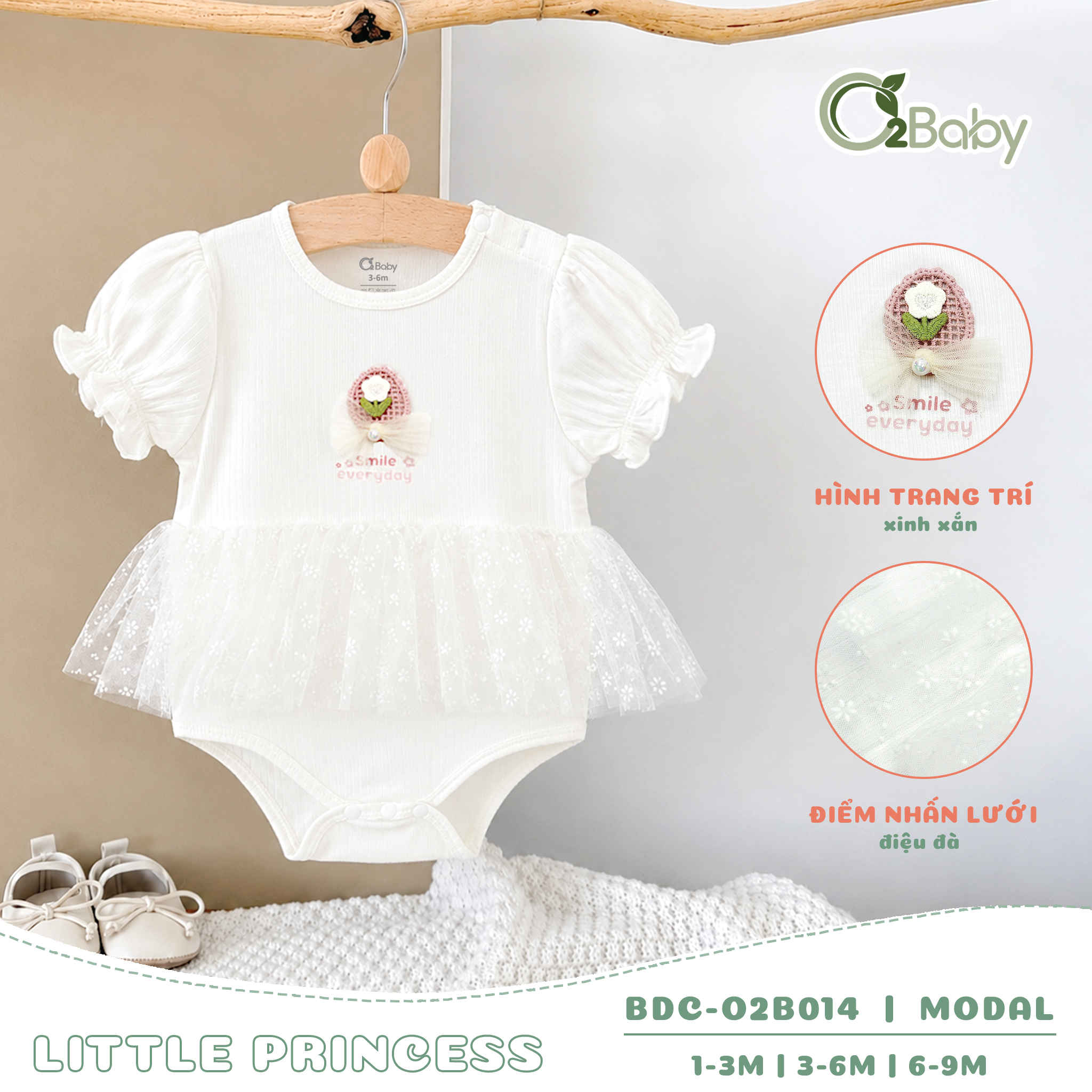 Body Cài Vai Cộc Tay (3-9M) - Ảnh 4