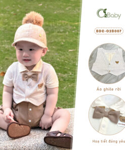 Body Cài Giữa Cộc Tay (3-9M)