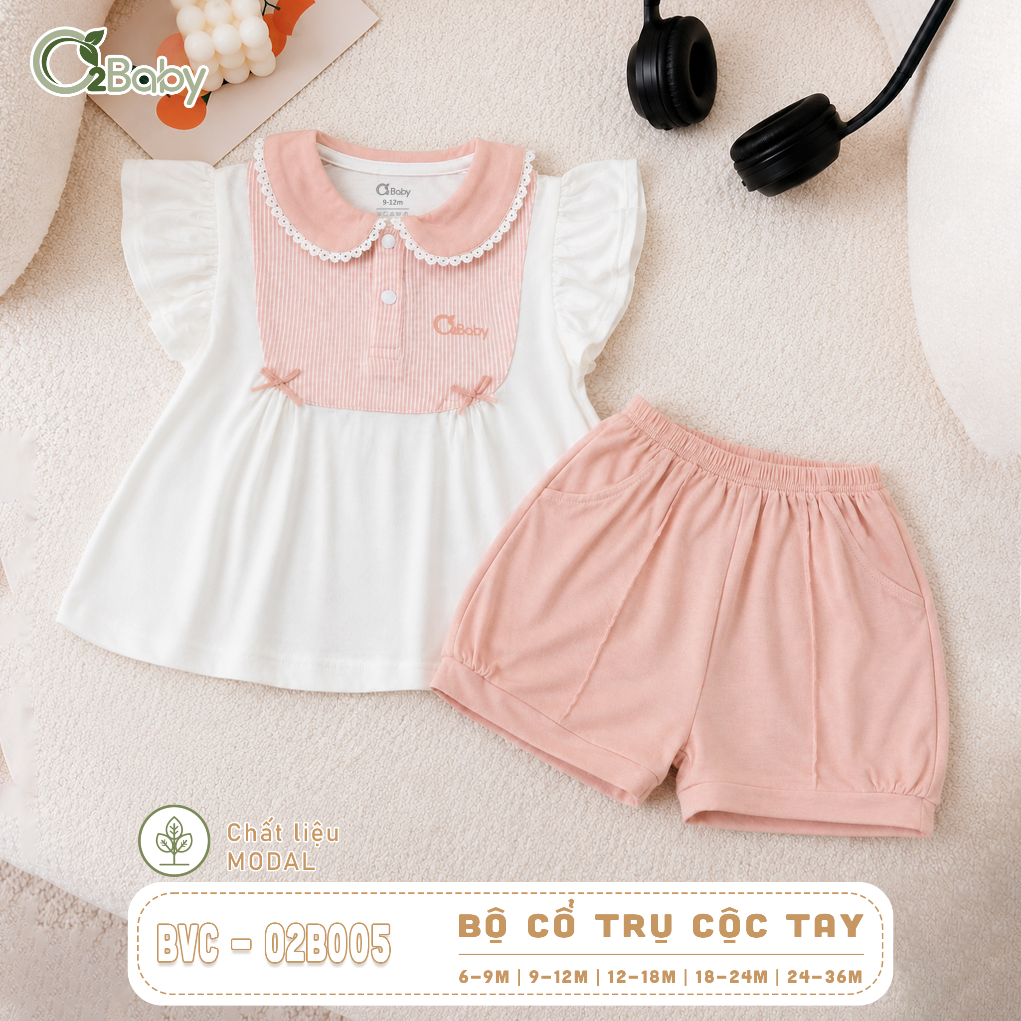 Bộ Cổ Trụ Cộc Tay (9-36M) - Ảnh 2