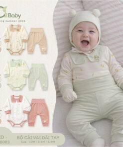 Bộ Cài Vai Dài Tay (3-9M)