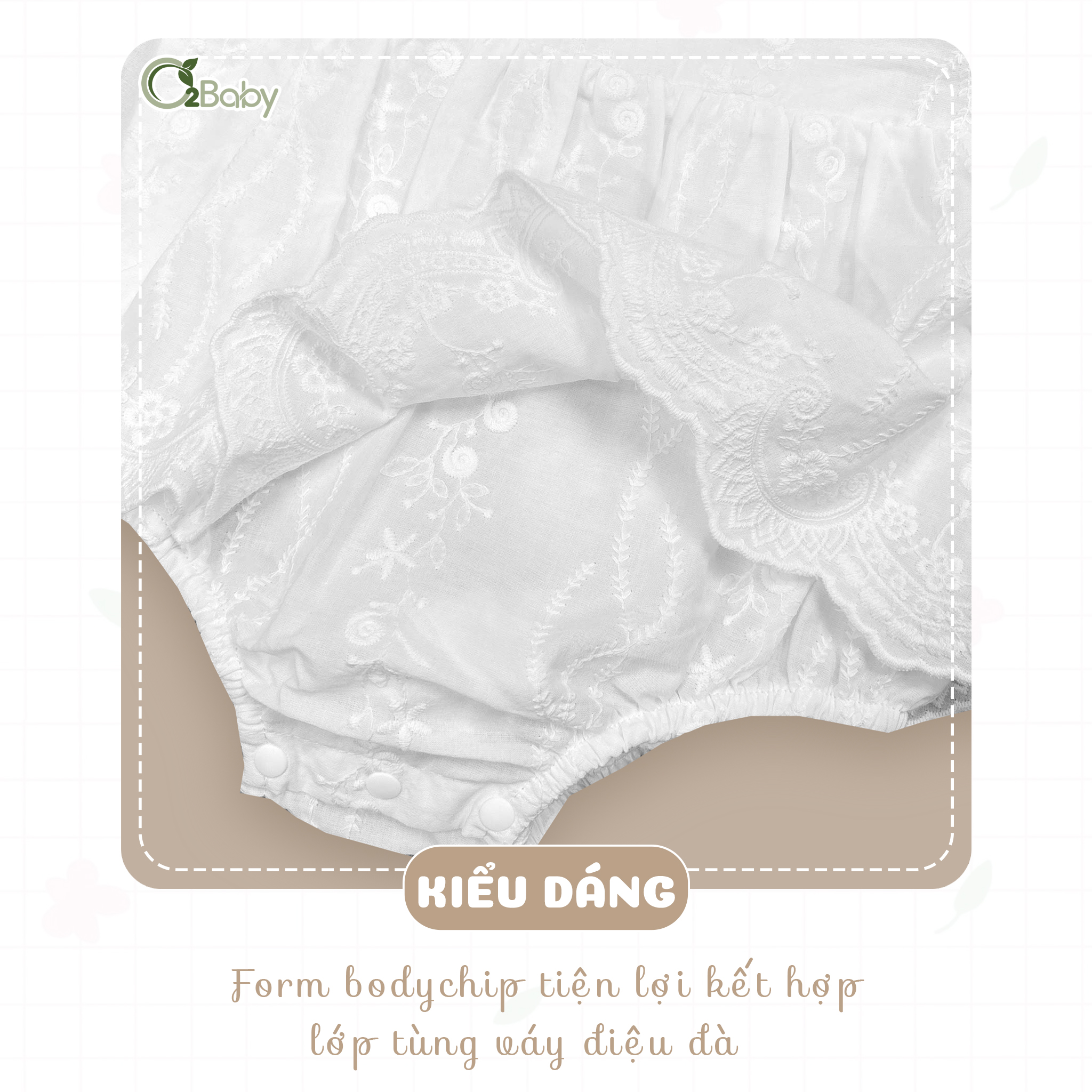 Body Chip Cộc Tay Bé Gái (6-12M) - Ảnh 3